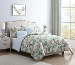 Vcny Home Chelsea 5-PIECE Reversible Comforter Set Queen Green Nip. Fixed Price $69.97.