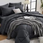 Hevumyi 7 Pieces Queen Comforter Set All Season Reversible Bed In Bag Ultra. Fixed Price $79.29.
