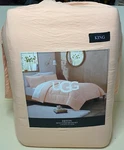 Ugg Devon King Luxury Soft Reversible 3 Pc Comforter Set Peach Flower *rare*. Fixed Price $400.00.
