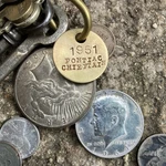 1951 Pontiac Chieftain Solid Brass Key Fob. Fixed Price $14.95.