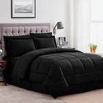 Sweet Home Collection Queen Comforter Set Piece Bag 8PC-CMF-BIB-Q-BLK Black. Fixed Price $40.82.