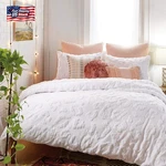 Peri Home Chenille Leopard 100% Cotton 3-PIECE Duvet Cover & Sham Set, Full/quee. Fixed Price $127.78.