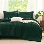 Cozylux Queen Comforter Set Emerald Green, 7 Pieces Soft Pinch Pleat Bed Ba. Fixed Price $67.36.