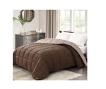 Homelike Moment Twin Comforter Chocolate Brown/ Beige Size Bed. Fixed Price $35.10.