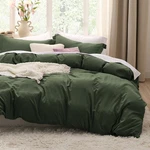 Bedsure Olive Green Duvet King (104" X 90"), 03 - (no Comforter). Fixed Price $49.99.