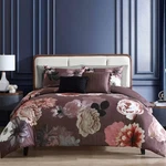Hallmart Collectibles 5PC Queen Vita Velvet Floral Bedding Set Purple. Fixed Price $34.99.