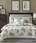 Madison Park Quincy 7-PC Queen Comforter Set Khaki Cotton Msrp $250. Fixed Price $129.00.