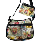 Lesportsac Bag Wallet Set Collage Art Nylon Shoulder Britain Scotland Uk. Fixed Price $24.00.
