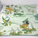 Vintage Disney Fantasia Twin Flat Sheet & Pillow Case Pastoral Symphony Green. Fixed Price $58.72.
