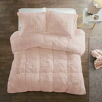 New Cozy Ultra Soft Plush Luxurious Pink Faux Fur Luxury Chic Comforter Set. Fixed Price $136.32.