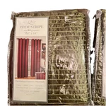 Victoria Classics Wide Stripe Set Of 2 Panel 60"X84" Champagne New. Fixed Price $30.00.