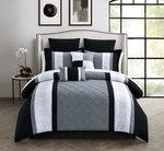 8-PIECE Embroidery Comforter Set, Queen, Livingston Black. Fixed Price $179.99.