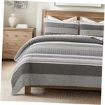 2-PIECE Pieced Cotton Quilt Set Size With 1 Sham, Modern Twin Madrona. Fixed Price $120.06.