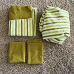 Vintage Penn Prest Fashion Manor Muslin Double Bed Fitted & Flat Sheet Set Green. Fixed Price $39.99.