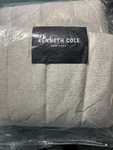 Kenneth Cole King Comforter Set W/ 2 Shams Ivory White Velvet Gold Metallic. Fixed Price $99.99.