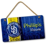 Personalized Mlb Baseball San Diego Padres Bedroom Door & Wall Hanging Sign. Fixed Price $17.95.