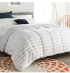 Linenspa Comforter Duvet Insert, Grey/white Down Alternative All Season Full. Fixed Price $26.99.