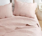 Blush Pink Matelasse 3PC Queen Quilt Set : French Cottage Tile Coverlet Farmhous. Fixed Price $114.45.