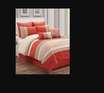 Riverbrook Home Janna 8-PIECE Comforter Set, Orange. Fixed Price $169.00.