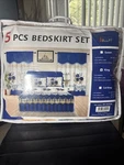 5 Pcs King Skirt Set Floral Bedding Curtains Pillowcases Multiple Colors. Fixed Price $59.98.