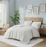 Madison Park Arya Embroidered Faux Fur Plush Comforter Set - Full Queen White. Fixed Price $79.99.