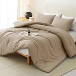 Cozylux King Size Comforter Set Taupe, 3 Pieces Lightweight Down Alternative .... Fixed Price $133.97.