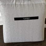 $500 Ralph Lauren Sascha Gray Textured Cotton Medallion King Comforter Set. Fixed Price $185.99.