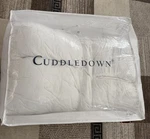 Cuddledown Goose Feather & Duck King Comforter With Cotton Duvet Cover. Fixed Price $165.00.