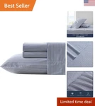 Lightweight & Breathable Oeko-tex Certified Full Bedding Set Penny Pinstripe. Fixed Price $68.39.