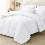 Cozylux Comforter Set White - 7 Pieces Bed In Bag Queen, All Season Brea. Fixed Price $82.66.