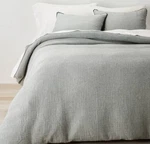 Casaluna Full Queen Chambray Cotton Duvet Cover Set Dark Teal Blue New. Fixed Price $99.00.