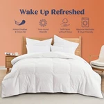 Peace Nest Gusseted Down Feather Comforter All Season, King Queen Size. Fixed Price $71.99.