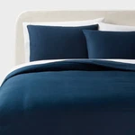 Washed Cotton Sateen Duvet Cover And Sham Set - Threshold. Fixed Price $31.99.