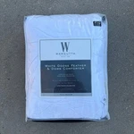 Wamsutta White Goose Feather & Down Comforter 100% Cotton Cover Full/queen New. Fixed Price $250.00.