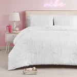 Juicy Couture Shaggy Faux Fur White Comforter Set - Soft And King,. Fixed Price $62.75.