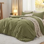 King Comforter Set 3 Piece 104 X90 Olive Green Soft Prewashed Bedsure Bedding. Fixed Price $89.99.
