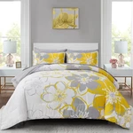 Anibedding Queen Comforter Set 7 Piece Yellow Floral Reversible. Fixed Price $89.99.