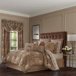 Luciana Beige 4-PIECE Comforter Set By J Queen. Fixed Price $339.99.