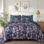 Dobuyly Navy Blue Comforter King Size 7 Piece Floral Bedding Sets. Fixed Price $63.09.
