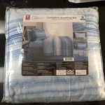 Mainstays Complete Bedding Set Full Size 8 Piece Blue New Comforter Sheets Skirt. Fixed Price $39.95.