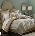 Croscill Opal Blue Queen Comforter + 2 Shams Jacquard. Fixed Price $139.99.