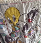 Warner Bros. Looney Tunes Vintage Twin Comforter Tweety Sylvester Cotton. Fixed Price $45.00.
