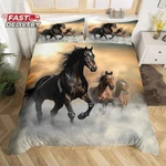 Erosebridal 3PCS Horse Bedding Set King Size Duvet Cover Printed Q. Fixed Price $53.09.