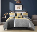 Chezmoi Collection Upland 7-PIECE Quilted Patchwork Comforter Set, Yellow/cha.... Fixed Price $103.07.