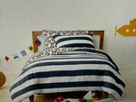 2 Pc Pillowfort Rugby Stripe Navy & White Twin Comforter Sham Set Nip. Fixed Price $58.65.