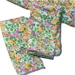 Lady Pepperell Cristina Floral Flower Power Green Purpler Comforter Shams Queen. Fixed Price $49.99.
