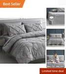 Luxurious King Comforter Set With Pintuck Pleats - 7 Pieces Ultimate. Fixed Price $75.99.
