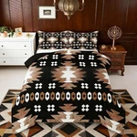 Boho Comforter Set Size Southwest Native American Design Queen Brown Balck. Fixed Price $59.53.