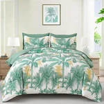 Wongs Queen King 7PC Microfiber Botanical Palm Leaf Comforter Set Bedding. Fixed Price $76.46.