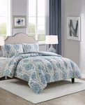 Sunham Mercer 3-PC. Medallion Print Twin Blue Comforter Set. Fixed Price $25.20.